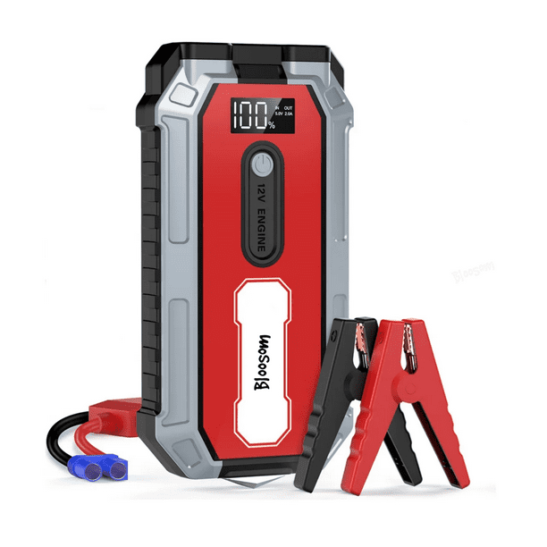 Arrancador De Batería Bloosom De Coche Portátil 2000a Con Pantalla Rojo