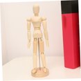 thumbnail image 4 of HEATSHAKING 2Pcs Joint Puppet Decor Khaki Articulated Figure for Desktop Adornment and Bar Decor, 4 of 8