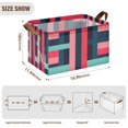 thumbnail image 7 of Yayeee Foldable Storage Basket for Shelves with Handles Waterproof Cloth Bins, Navy Blue Stripes, 7 of 7