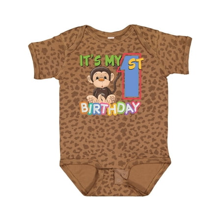 

Inktastic Monkey First Birthday Gift Baby Boy or Baby Girl Bodysuit