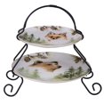 thumbnail image 2 of Certified International Mountain Retreat 2-Tier Server (7" and 9" plate) Servware, Serving Acessories, Multicolred, 2 of 3