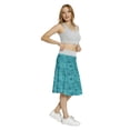 thumbnail image 4 of Women's Teal and Turquoise Shapes Geometric A-line Printed Skirt Casual Wear, 3XL, Turquoise Teal, by Ambesonne, 4 of 6