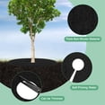thumbnail image 3 of Triani 4 Pack Tree Mulch Ring Weed Control with 16 Garden Stakes Thickened Tree Root Protection Mats Reusable Tree Protector Mat for Landscape Control Plant Root(Black), 3 of 7