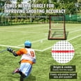 thumbnail image 5 of KFFKFF 5x7ft Lacrosse Baseball Rebounder Softball Bounce Pinchback Net Adjustable Angle Shooting Practice Training Wall with Target, 5 of 9