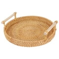 thumbnail image 4 of Tineasur Khaki Woven Rattan Basket - Kitchen Storage Organizer, Desktop Container for Home, Office, and Daily Use, 4 of 6
