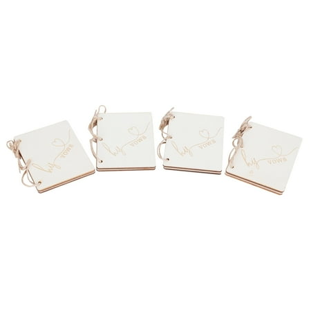 

esptrs 2 Sets Wedding Vow Books Exquisite Gift Card Declaration Booklets Props Supplies Vow Books Booklets Props