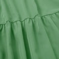 thumbnail image 4 of ZJXFGS Long Skirts for Women Summer Flared Skirts For Women Floral Maxi Skirt For Women Comfy Tiered Elastic High Waisted Skirts A Line Flowy Swing Skirt Petite Midi skirt Green S, 4 of 7