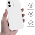 thumbnail image 6 of Shockproof Designed for iPhone 12 Mini Case, Liquid Silicone Phone Case with [Soft Anti-Scratch Microfiber Lining] Drop Protection 5.4 inch Slim Thin Cover, White, 6 of 16