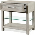 thumbnail image 2 of Riverside Furniture Cascade 1-Drawer Wood Nightstand in Dovetail Gray, 2 of 6