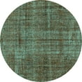 thumbnail image 1 of Ahgly Company Indoor Round Persian Turquoise Blue Traditional Area Rugs, 6' Round, 1 of 4