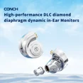 thumbnail image 3 of Écouteurs HIFI Conque TRN Haute Performance DLC Diaphragme Diamant Dynamique Écouteurs Intra-Auriculaires Buse de Réglage Interchangeable Filtres 2.5 3.5 4.4 Conque, 3 of 6