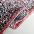 thumbnail image 5 of SAFAVIEH Serapi Adelaide Oriental Machine Washable Area Rug, Blue/Rust, 6'7" x 6'7" Round, 5 of 8