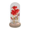 thumbnail image 1 of Flor preservada en cúpula de cristal para mamá Rosa romántica de amor para momento especial Rojo, 1 of 9