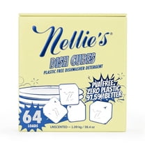 Nellie's Dish Cubed Eco-Conscious Dishwasher Detergent, Unscented, 16 Loads