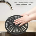 thumbnail image 3 of Plaque de Friteuse Antiadhésive Ronde, Plateau de Remplacement en Acier Inoxydable avec Brosse en Silicone, Manchon en Silicone, Pièces de Rechange pour Cuisine Restaurant, 3 of 7