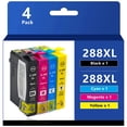 thumbnail image 1 of Cartuchos de tinta 288XL compatibles con Epson Expression Home XP-330, XP-340, XP-430, XP-434, XP-440 y XP-446 (negro, cian, magenta y amarillo, paquete de 4), 1 of 5