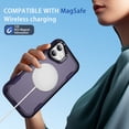 thumbnail image 5 of Dteck for iPhone 16 Plus Case with Camera Stand, Military-Grade Drop Protection Magnetic Phone Case Compatible with MagSafe Accessories, Frosted Deep Purple, 5 of 9