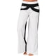 thumbnail image 4 of Pantalones de mujer Pantalones deportivos de retazos Pantalones de chándal casuales de pierna ancha sueltos, Blanco, S sidaley AP002168-01, 4 of 6