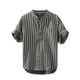 thumbnail image 1 of Camisas De Vestir Para Hombre Manga Larga Camisa a rayas de manga corta informal de primavera y verano para hombre, camisa de algodón y lino para hombre (Green, M), 1 of 2