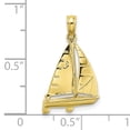 thumbnail image 4 of FJC Finejewelers 10k Yellow Gold 3d Sailboat Charm, 4 of 7