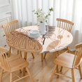 thumbnail image 3 of Brown Boho Plant Pattern Round Fitted Tablecloth with Elastic Edge,Dining Table Cover Waterproof,Outdoor Round Tablecloth for Camping,Dining,Indoor and Outdoor, 3 of 7