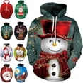 thumbnail image 2 of Sudaderas hombres moda Otoño e Invierno suéter de Navidad estampado 3D de gran tamaño con capucha Unisex hombre mujer divertido jersey de Harajuku, 2 of 4