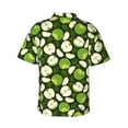 thumbnail image 3 of Balery Green Fruit Print Men's Hawaiian Shirts Short Sleeve Beach Shirt Relaxed Fit Vacation Button Down Shirts-3X-Large, 3 of 9