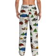 thumbnail image 2 of Men's pajama pants with cute camping bears and moose， soft home pajama pants， casual and comfortable loose fit pajama pants， elastic waistband， the ideal gift for birthdays and holidays., 2 of 10