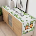 thumbnail image 4 of St. Patrick's Day Table Runner - 70 Inch Long, Kitchen Dining Table Runner Dresser Scarves, Green Gnomes Lucky Shamrocks Flags Farmhouse Decor for Coffee Tables Wedding Party Banquet, 4 of 8