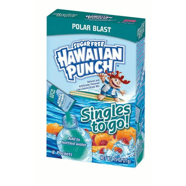 Hawaiian Punch SugarFree Polar Blast To Go Drink Mix Singles, 0.75 Oz