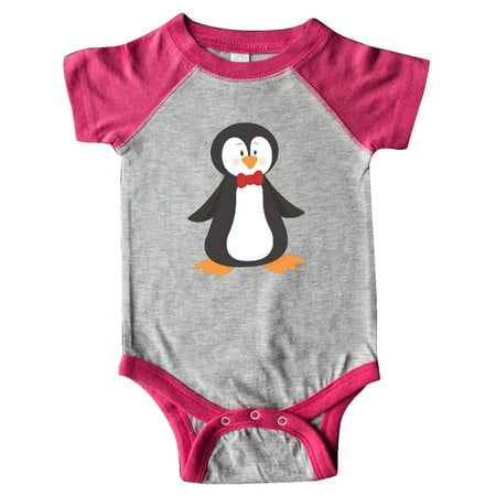 

Inktastic Cute Penguin Penguin With Red Bow Tie Gift Baby Boy or Baby Girl Bodysuit