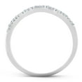 thumbnail image 3 of Pompeii 1/8 Ct Diamond Contoured Womens Wedding Anniversary Ring 14k White Gold Band, 3 of 4