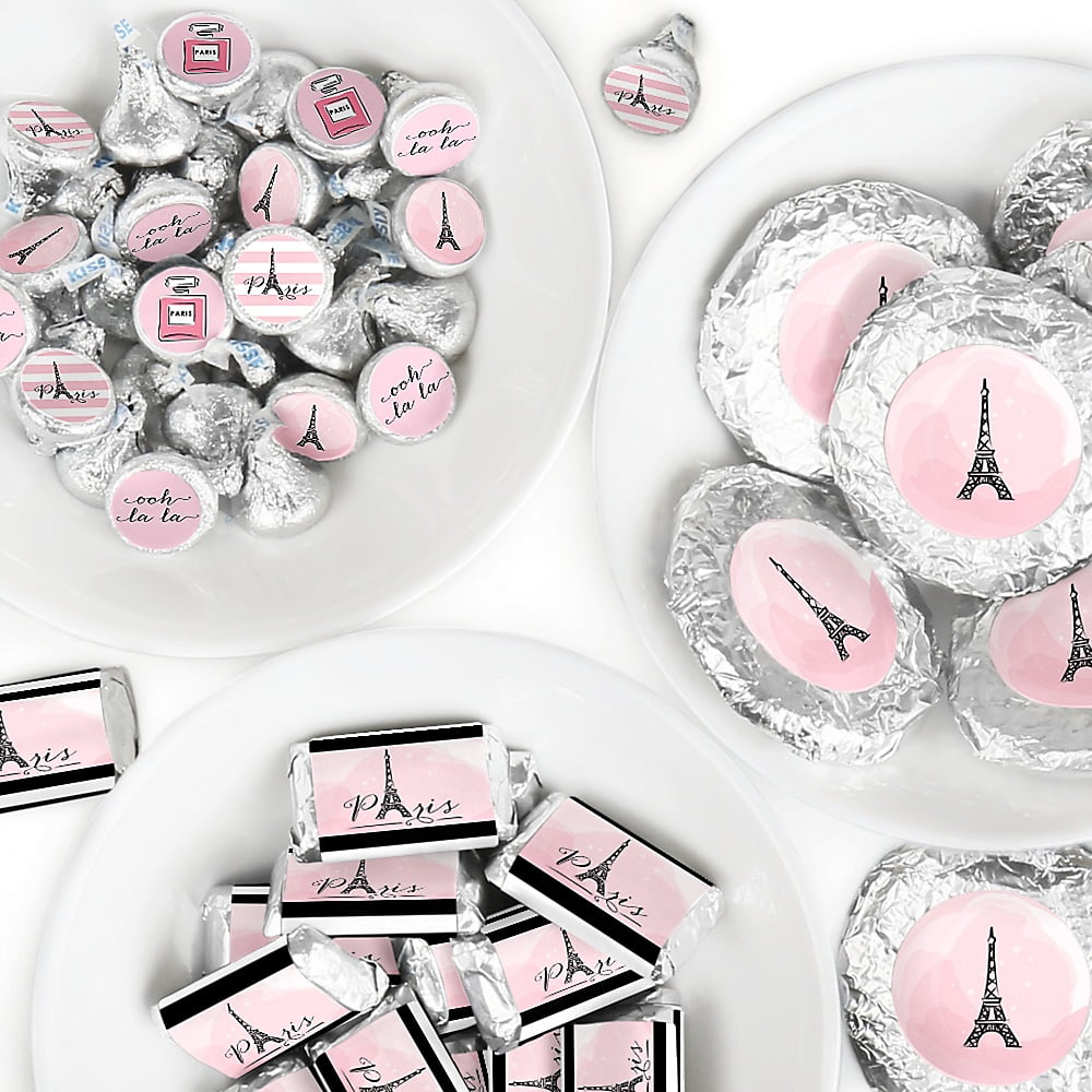 108 PARIS EIFFEL TOWER Birthday Party Favors Stickers Labels for Hershey Kiss 