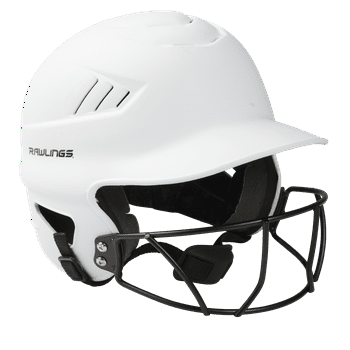 Rawlings Coolflo Fastpitch Softball Helmet with Face Guard, Matte White
