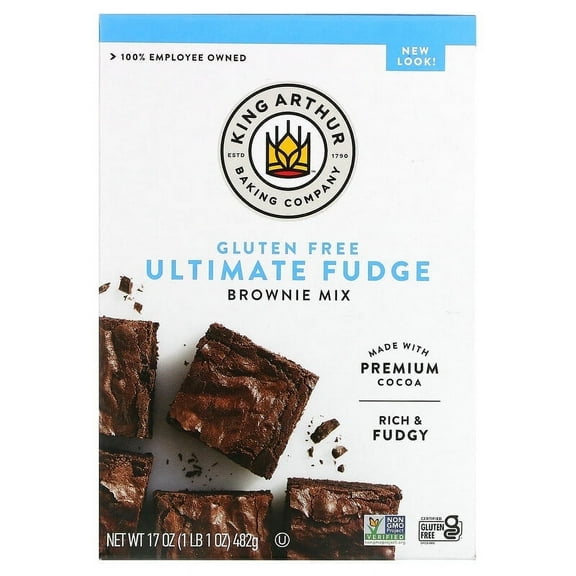 King Arthur Flour, Fudge Brownie Mix, Gluten Free, 17 oz Pack of 3