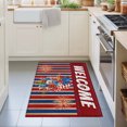 thumbnail image 3 of 2x3 Ft Entryway Area Rug, Independence Day Kitchen Rug Runner Washable Floor Mat, Patriotic USA Flag Flower Wood Grain Non Slip Indoor Door Mat Throw Carpet for Bathroom Living Room Bedroom, 3 of 8