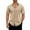 Coffee, variant on George Fit Men's & Big Men's Casual Button Front Shirt with Short Sleeves ,Beige,L