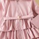 thumbnail image 3 of Gibobby Abrigos de invierno para niños y niñasChaqueta de abrigo polar cálido de manga larga de invierno para niñas pequeñas con volantes ropa rosa prend(Rosa, 18-24 Meses), 3 of 5
