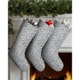 thumbnail image 3 of 3 Pcs Christmas Stockings,Gray Christmas Snowflake Pattern Stockings Christmas,14.8'' Xmas Stockings,Christmas Party Favors,Christmas Party Decorations,Christmas Stockings Personalized, 3 of 5