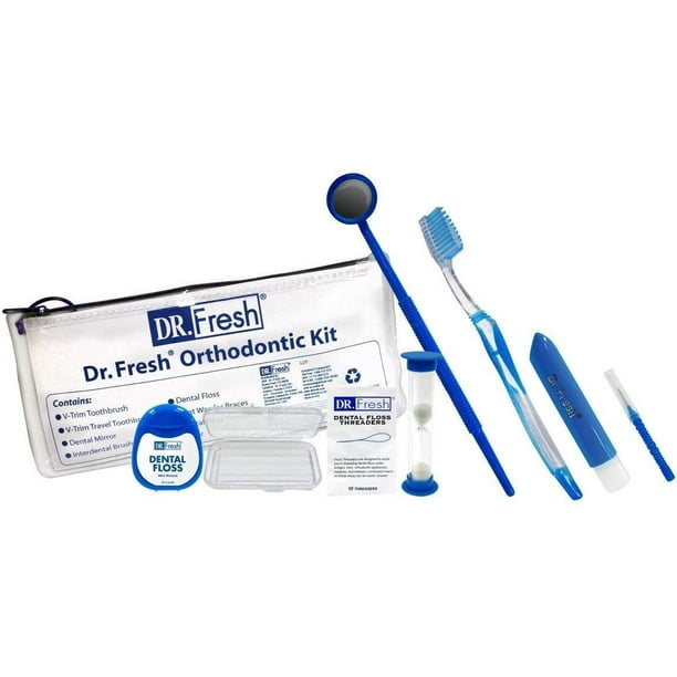 How To Use Dental Kit For Braces Irfora Orthodontic Care Kit Cleaning Toothbrush Mirror
