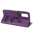 thumbnail image 3 of Samsung Galaxy S20 FE 5G Case with Hand Strap, Dteck Embossed Butterfly PU Leather Magnetic Flip Folio Wallet Case Built-in Card Holder Kick Stand Cover For Samsung Galaxy S20 FE 6.5 inch, Purple, 3 of 6