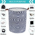 thumbnail image 3 of Howarmer Storage baskets, 19.7" Large Capacity Collapsible Round Storage Bin /Large Waterproof Hamper /Clothes Laundry Hamper / Storage Bin for s Bedroom Bathroom( Blue Pattern ), 3 of 7