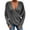 Dark Gray, variant on Women's Cross-Front V-Neck Sweater, Long-Sleeve Wrap-Style Knit Pullover, Oversized Loose-Fit Casual Top, Fall/Winter Elegant Sweater Dark Gray S