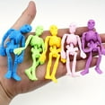 thumbnail image 2 of 30pcs Halloween Skeleton Relax Toys - Soft TPR, Bouncy Noodle Design for Fun & Decompression, Assorted Colors, 2 of 5