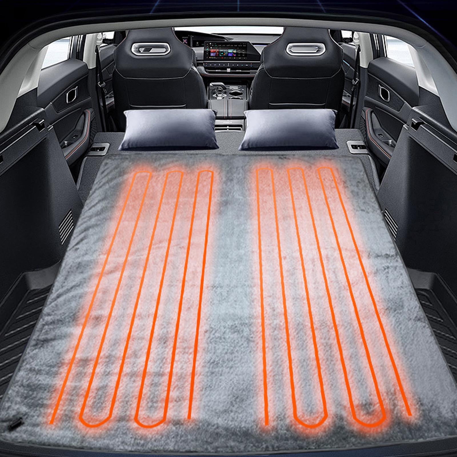 Byujiro Heated Car Blanket for Truck SUV & RV, Heating Mattress Car Knee Pads Office Covers Legs Camping Heating Blanket 59x39 Inches