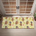thumbnail image 2 of Yellow Highland Cow Flower Hat Pattern Door Rugs,Washable Non Slip Door Mats Indoor,Decorative Door Mats,Entry Mat Indoor for Entrance,Bedroom,Kitchen,Bathroom,16"x47", 2 of 6