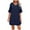 Navy, variant on Blmnix Shift Dress Women Floral Dress Hawaiian Dresses Under Dresses Mini Elbow-Length V-Neck Spring Dresses for Women 2026,XXL