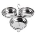 thumbnail image 1 of ColoMX Molde antiadherente para escalfar huevos, bandeja de acero inoxidable para hervir huevos, herramienta de cocina, sartén multifuncional para escalfar huevos al vapor y cocidos., 1 of 7