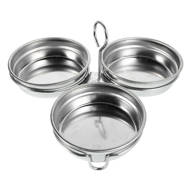 Molde para hervir huevos de acero inoxidable, bandeja antiadherente para escalfar huevos, utensilio de cocina, sartén al vapor para escalfar huevos, sartén multifuncional para escalfar huevos.