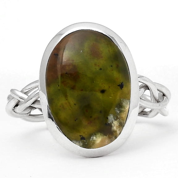 Natural Chrome Chalcedony 925 Sterling Silver Ring s.8 Jewelry R-1005 SDR247256